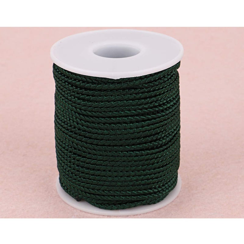 McFanBe Nylon Twine String Cord Thread for Beading Bracelets Jewelry Making DIY Crafts (2mm-95feet, Dark Green) - Image 2